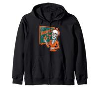 Haunted by 6-7 Math Teacher Halloween Skeleton Sudadera con Capucha