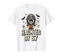 Haunted by 67 Funny Six Seven Meme Spooky Football Halloween Camiseta