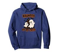 Haunted by My Child Funny Ghost Halloween Men Women Sudadera con Capucha