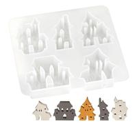 Haunted Castle Chocolate Mold Halloween Silicone Candy Making Mold DIY