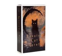 Haunted Cat Oracle Cards - Tarot Deck Game | English Version Standard Tarot For Party Favors Witch Gift, Fun Gathering Game For Friends And Family, Mystical Divination Set For Reading And Entert