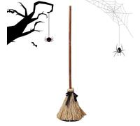 Haunted Dancing Broom, Animated Spooky Sound Prop with Movement, Creepy Halloween Atmosphere Decoration for Porch, Yard, Escape Room, Haunted House, Garden, Holiday Party, Terrace Setup
