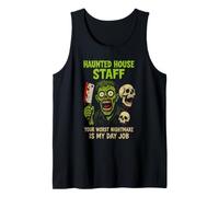 Haunted House Actor Scare Squad Horror Crew Temporada Espeluznante Camiseta sin Mangas