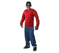 Haunted House - Disfraz pecho de diablo musculoso, para niños, talla M, color rojo (Rubie's 503036) Carnaval