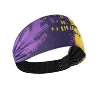Haunted House on Haunted Hill - Diademas elásticas para la cabeza para mujer, para fútbol, deportes, ciclismo, fútbol, color morado