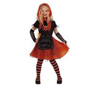 Haunted House Rubies Disfraz Bruja castañera para niñas, Vestido con delantal, mitones, pañuelo y medias, Otoño, Castañada para cosplay y fiestas escolares