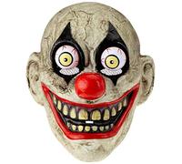 Haunted House Rubies Máscara The Clown con ojos móviles para adultos, Complemento para disfraz, Accesorio, Payaso asesino, Terrorífico, Talla única, Unisex para Halloween