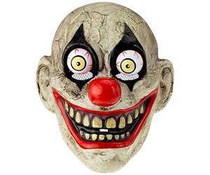 Haunted House Rubies Máscara The Clown con ojos móviles para adultos, Complemento para disfraz, Accesorio, Payaso asesino, Terrorífico, Talla única, Unisex para Halloween