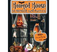 Haunted House Scavenger Hunt Puzzles: Spooky Halloween puzzle book for kids and adults