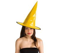 Haunted House - Sombrero de Bruja Charol, Color Amarillo (Rubie'S S9007) Carnaval