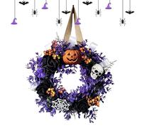 Haunted House Wreath, Skull Pumpkin Garland, Horror Decor