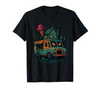 Haunted Ice Cream Truck House Cementerio Escena Camiseta