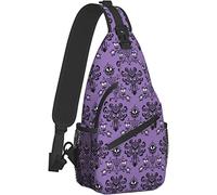 Haunted-Mansion Sling Bag Crossbody Travel Senderismo Chest Backpack One Shoulder Daypack para Mujeres Hombres Unisex Ciclismo Gimnasio