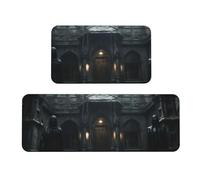 Haunted Mansions - Juego de tapetes de cocina con estampado de mansiones encantadas, para varios espacios interiores y exteriores