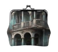 Haunted Mansions - Monedero ligero con estampado de mansiones encantadas para mujer, exquisita bolsa pequeña impermeable para monedas y tarjetas
