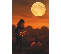 Haunted Pumpkin Under Halloween Moon Notebook: Spooky Glowing Jack-O-Lantern Journal Inspired by Dark Fantasy and Gothic Art.