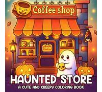 Haunted Store: A Spooky Shop Coloring Book for Adults and Teens with Eerie Corners and Enchanting Designs for Relaxation and Stress Relief
