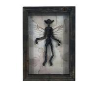 Haunting Apparition Shadow Box - de sombra con pantalla de murciélago, decoraciones de Halloween, de resina, marcos góticos, curiosidades y curiosidades, animales preparados para decoración de