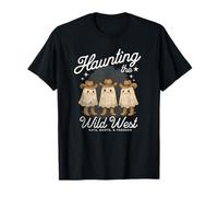 Haunting The Wild West Sombreros Botas y Libertad Fantasmas Divertidos Camiseta