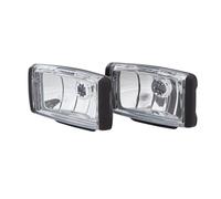 HELLA 1FB 010 951-821 FF/Halógena-Juego de faro luz de carretera - Comet FF 450 - 12V - rectangular - montaje exterior - Tulipa transparente - Color de tulipa: transparente - Cant.: 2
