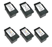 HAUPTSTADT TONER PG-560XL CL-561XL - Cartucho de tinta compatible con Canon 560 561 para Pixma TS5350 TS5351 TS5352 TS5353 TS7450 TS7451 (3 negros, 3 colores, 6 unidades)