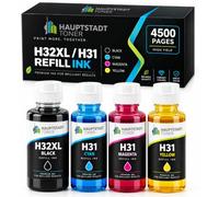 HAUPTSTADT TONER Tinta XL compatible con HP 32XL / HP 31 para Smart Tank 5100 Series 5105 5106 5107 7000 7005 7006 7300 7305 7306 7600 7605 7606 Smart Tank Plus 550 555 555 8 559 570 655 (4 botellas)