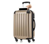 HAUPTSTADTKOFFER - Alex - Equipaje de Mano Cabina con Bolsillo Ordenador Portátil, Trolley rigido, TSA, 55 cm, 42 litros, Champán