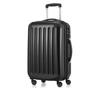 HAUPTSTADTKOFFER - Alex Tsa R2 - Equipaje de mano, Maleta rígida, Trolley expandible, 4 ruedas dobles, TSA, 55 cm, 42 litros, Negro