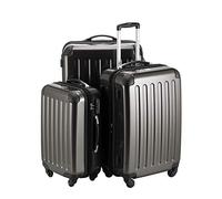 HAUPTSTADTKOFFER - Alex - Juego de 3 Piezas (55 cm, 65 cm, 75 cm), Maleta rígida giratoria, Trolley, 4 rudeas, Colore Grafite