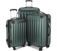 HAUPTSTADTKOFFER - Alex - Juego de 3 Piezas (55 cm, 65 cm, 75 cm), Maleta rígida giratoria, Trolley, 4 rudeas, Colore Verde Foresta