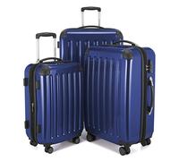 HAUPTSTADTKOFFER - Alex Tsa R2 - Juego de 3 maletas, Maletas rígidas, Trolley, Equipaje de viaje mate, Set de viaje, TSA, 4 ruedas dobles (S, M y L), Azul oscuro