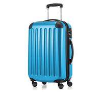 HAUPTSTADTKOFFER Alex Maleta de Cabina 55x38x23 cm, 42 L, Cerradura de Combinación, Trolley Rígido Expandible PC/ABS, 3,2 kg, 4 Ruedas Dobles, Azul Cian