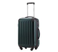 HAUPTSTADTKOFFER Alex Maleta de Cabina 55x38x23 cm, 42 L, Cerradura de Combinación, Trolley Rígido Expandible PC/ABS, 3,2 kg, 4 Ruedas Dobles, Verde Oscuro