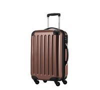 HAUPTSTADTKOFFER Alex Maleta de Cabina 55x38x23 cm, 42 L, Cerradura de Combinación, Trolley Rígido Expandible PC/ABS, 3,2 kg, 4 Ruedas Dobles, Marrón