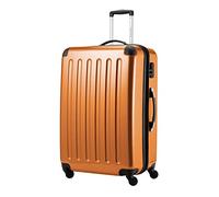 HAUPTSTADTKOFFER - Alex - Maleta Rígida Equipaje Grande, Trolley con 4 Ruedas multidireccional, 75 cm, 119 litros, Colore Arancione