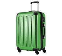 HAUPTSTADTKOFFER Alex Maleta Rígida Expandible 65 cm (74 L) con Cerradura de Combinación, Trolley de Viaje Robusto con 4 Ruedas Dobles, Verde