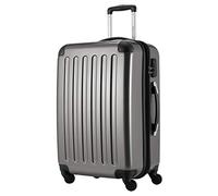 HAUPTSTADTKOFFER Alex Maleta Rígida Expandible 65 cm (74 L) con Cerradura de Combinación, Trolley de Viaje Robusto con 4 Ruedas Dobles, Titanio