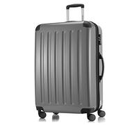 HAUPTSTADTKOFFER Alex Maleta Rígida Expandible 65 cm (74 L) con Cerradura TSA, Trolley de Viaje Robusto con 4 Ruedas Dobles, Plata