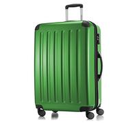 HAUPTSTADTKOFFER Alex Maleta Rígida Expandible 65 cm (74 L) con Cerradura TSA, Trolley de Viaje Robusto con 4 Ruedas Dobles, Verde
