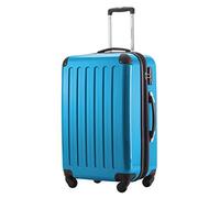 HAUPTSTADTKOFFER Alex Maleta Rígida Expandible 65 cm (74 L) con Cerradura TSA, Trolley de Viaje Robusto con 4 Ruedas Dobles, Azul Cian
