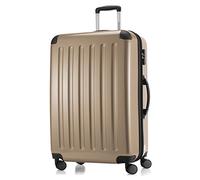 HAUPTSTADTKOFFER Alex Maleta Rígida Expandible 75 cm (119 L) con Cerradura de Combinación, Trolley de Viaje Robusto con 4 Ruedas Dobles, Champán