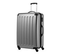 HAUPTSTADTKOFFER Alex Maleta Rígida Expandible 75 cm (119 L) con Cerradura de Combinación, Trolley de Viaje Robusto con 4 Ruedas Dobles, Argento