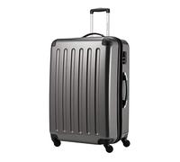 HAUPTSTADTKOFFER Alex Maleta Rígida Expandible 75 cm (119 L) con Cerradura de Combinación, Trolley de Viaje Robusto con 4 Ruedas Dobles, Titanio