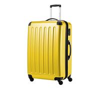 HAUPTSTADTKOFFER Alex Maleta Rígida Expandible 75 cm (119 L) con Cerradura de Combinación, Trolley de Viaje Robusto con 4 Ruedas Dobles, Amarillo