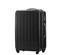 HAUPTSTADTKOFFER Alex Maleta Rígida Expandible 75 cm (119 L) con Cerradura TSA, Trolley de Viaje Robusto con 4 Ruedas Dobles, Negro