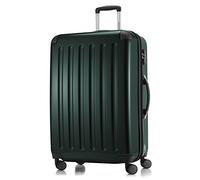HAUPTSTADTKOFFER Alex Maleta Rígida Expandible 75 cm (119 L) con Cerradura TSA, Trolley de Viaje Robusto con 4 Ruedas Dobles, Verde Oscuro