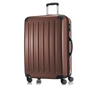HAUPTSTADTKOFFER - Alex Tsa R2 - Equipaje de viaje, Maleta rígida, Trolley expandible, 4 ruedas dobles, TSA, 75 cm, 119 litros, Marrón