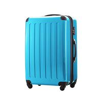 HAUPTSTADTKOFFER Alex Maleta Rígida Expandible 75 cm (119 L) con Cerradura TSA, Trolley de Viaje Robusto con 4 Ruedas Dobles, Azul Cian