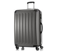 HAUPTSTADTKOFFER Alex Maleta Rígida Expandible 75 cm (119 L) con Cerradura TSA, Trolley de Viaje Robusto con 4 Ruedas Dobles, Titanio