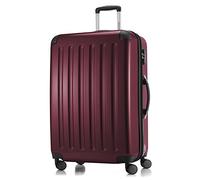 HAUPTSTADTKOFFER Alex Maleta Rígida Expandible 75 cm (119 L) con Cerradura TSA, Trolley de Viaje Robusto con 4 Ruedas Dobles, borgoña